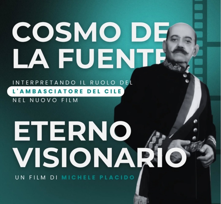 Cosmo plays the Chilean ambassador in the film ETERNO VISIONARIO by Italian director and actor Michele Placido.